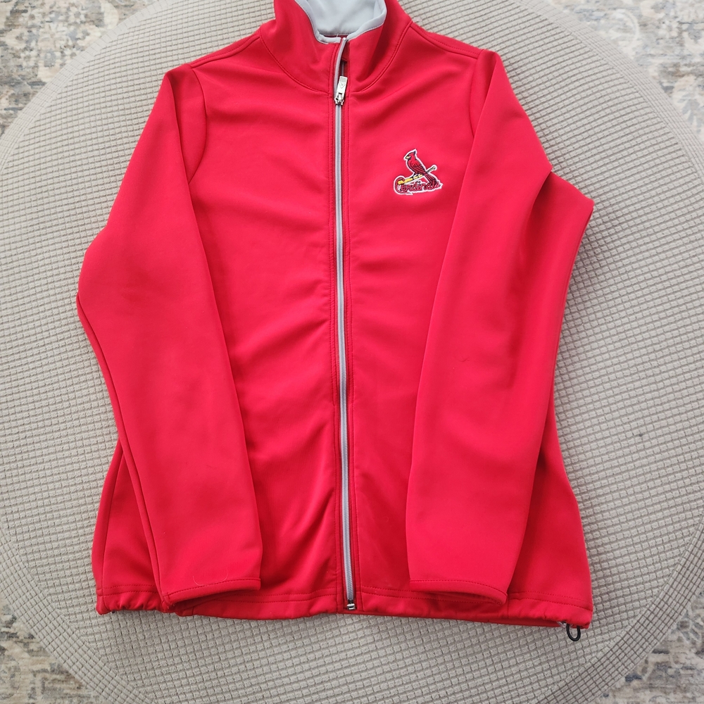 Antigua Womens Full Zip Cardinals MLB Jacket Size Small‎ Long Sleeve